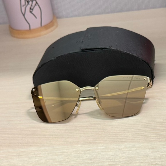 Prada Women's SPR68T SPR/68T Fashion Cat Eye Polarized Sunglasses - Picture 2 of 12